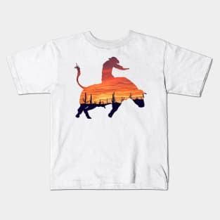 Bull Rider 1: Desert Sunset Kids T-Shirt